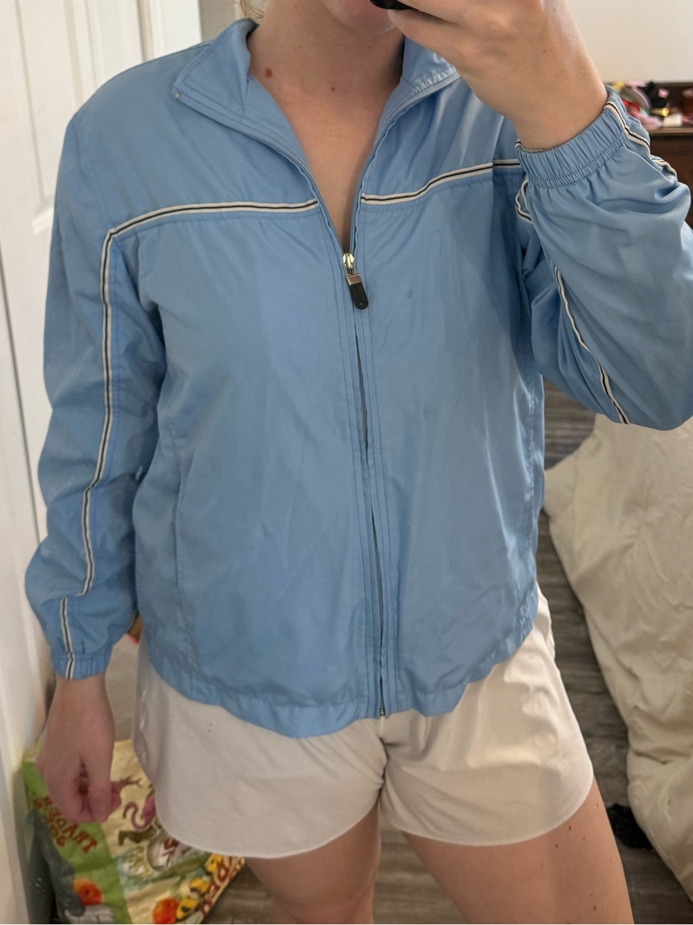 Light Blue Women’s Zip-Front Track Jacket